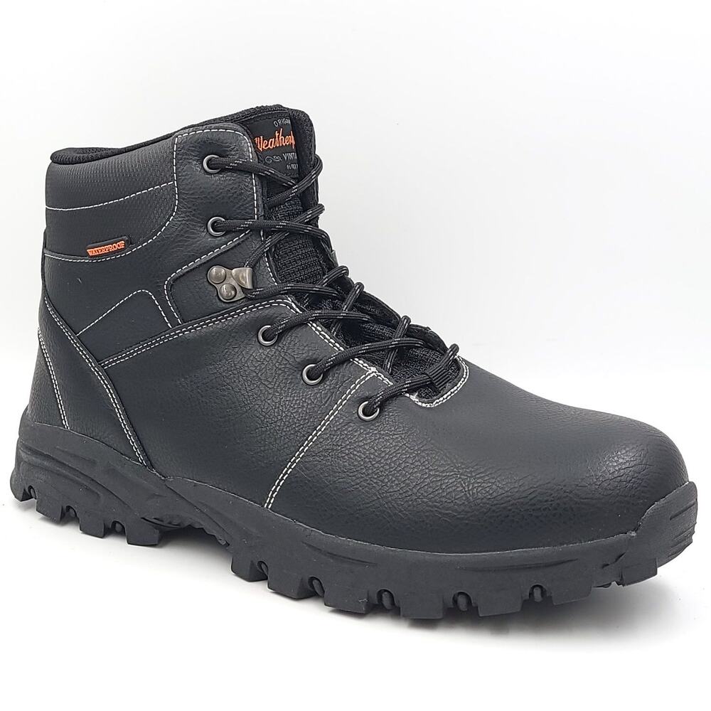 Weatherproof Vintage Men Jeremiah Hiking Work Boots Size US 12M Black